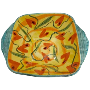 Marilee Hall Pottery Bowl of Whimsical Hearts