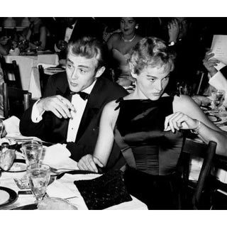 James Dean and Ursula Andress at Oscar Dinner 24" X 20" For Sale