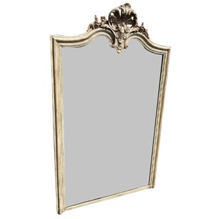 19th Century French Carved Wood & Gesso Mirror For Sale