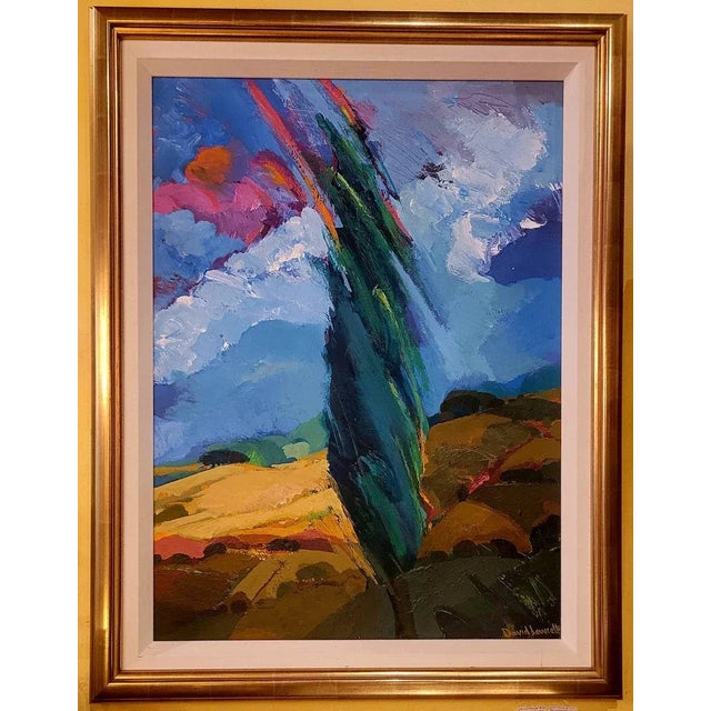 This is an original acrylic on board landscape painting by British artist David Leverett ( b.1938 d.2020). His works are...