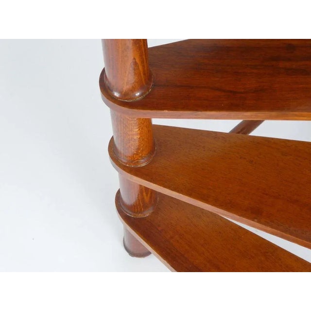 Wood Victorian Style Library Stairs in Wood, 1950s For Sale - Image 7 of 9