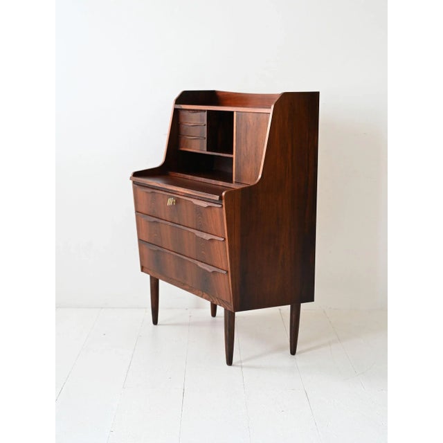 1950s Vintage Scandinavian Secretaire in Rosewood, 1960s For Sale - Image 5 of 10