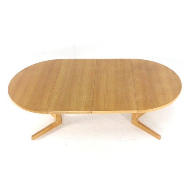 Round Extendable Oak Nordenskov Dining Table For Sale - Image 9 of 16