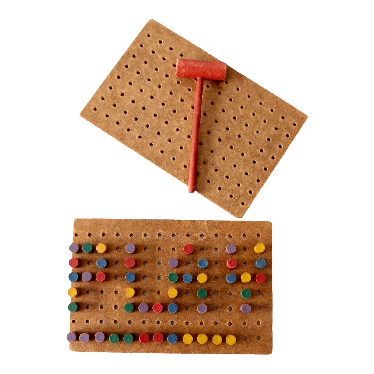 Vintage Peg Board Toy Set | Chairish