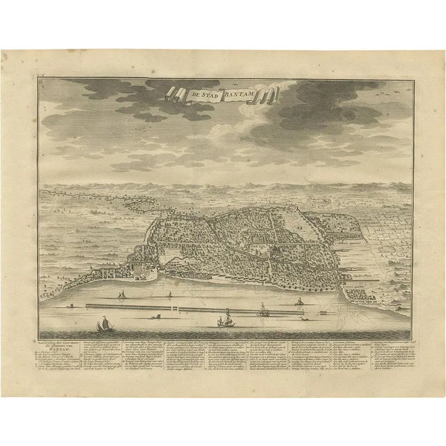 Valentijn, Illustration of Bantam or Banten, Java, Indonesia, 1726, Print For Sale