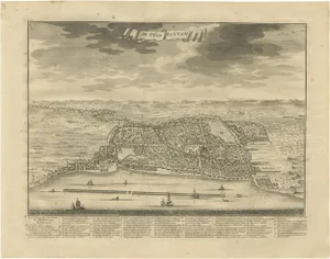 Valentijn, Illustration of Bantam or Banten, Java, Indonesia, 1726, Print