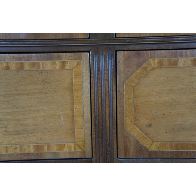 Vintage Kittinger American Federal Style Mahogany & Satinwood Triple Dresser 87" For Sale - Image 18 of 18