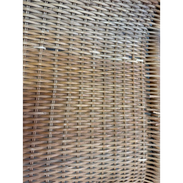 Mies Van der Rohe Vintage Mid-Century Chrome & Wicker Rocking Chair For Sale - Image 4 of 7