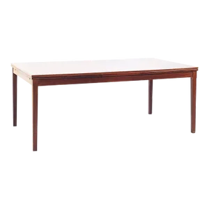 Johannes Andersen Style Mid Century Danish Rosewood Hidden Leaf Dining Table