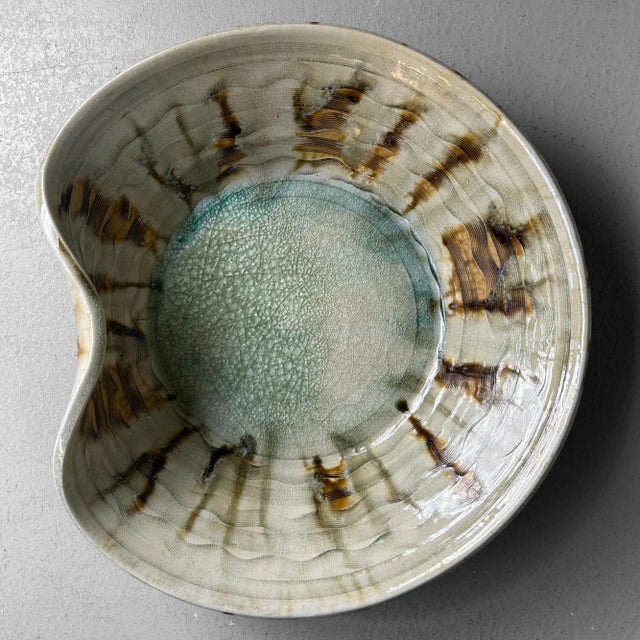 Mid-Century Japanese Organic Ceramic Art Bowl, 1960s For Sale - Image 13 of 18
