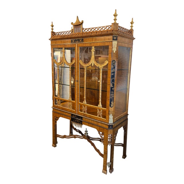 Burton Ching George III Style Vitrine Cabinet For Sale