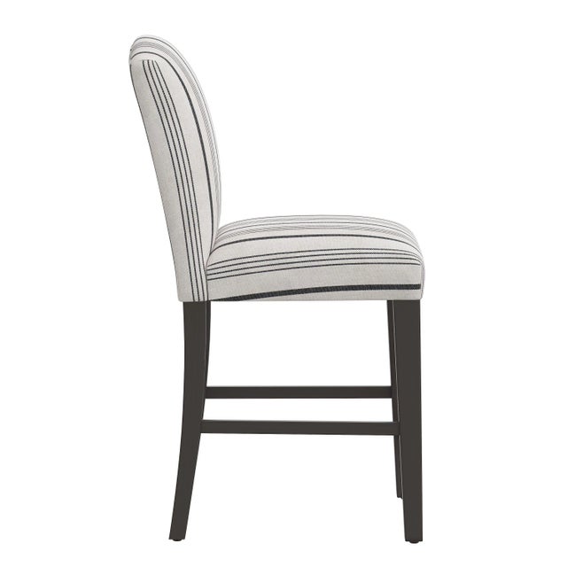 Transitional Cami Counter Stool in Coal Alcot For Sale - Image 3 of 8