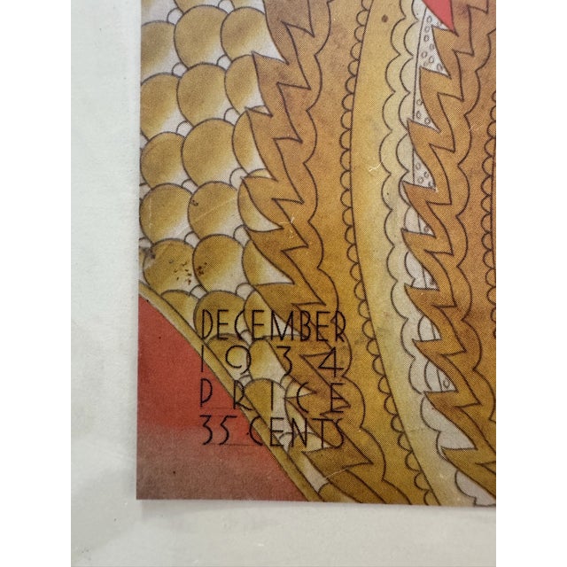 Art Deco 1934 Original Asia Magazine Cover, December, Frank McIntosh, Art Deco, Matted For Sale - Image 3 of 5