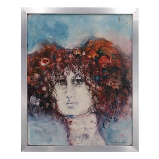 Ellinor Michel, Self-Portrait, 1969, Oil on Canvas For Sale