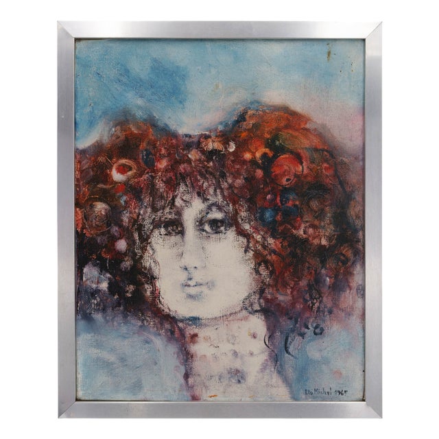 Ellinor Michel, Self-Portrait, 1969, Oil on Canvas For Sale