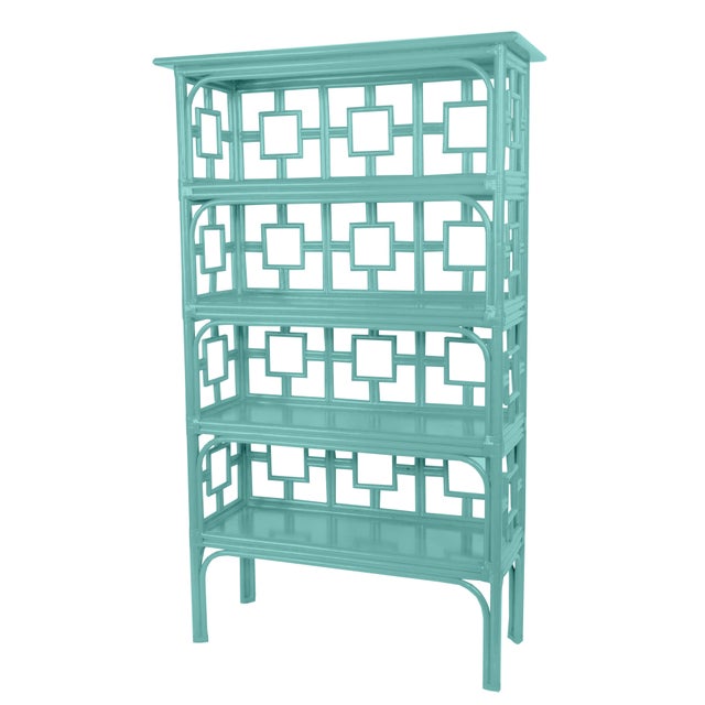 Coastal Sobe Etagere - Turquoise For Sale - Image 3 of 3