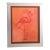 Bird Flamingo Minimalism Pop Art Americana Apricot Orange Green Original Oil Painting Cleo Plowden For Sale