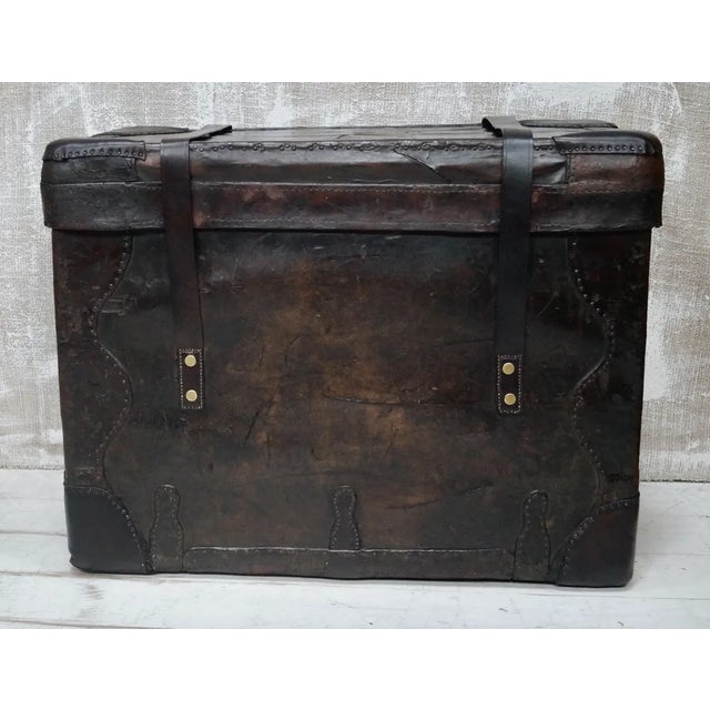 Georgian Leather Boot Trunk, 1800s For Sale - Image 6 of 13