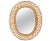 Mid-Century Rattan and Bamboo Oval Wall Mirror by Franco Albini. Italy, 1960s For Sale In Los Angeles - Image 6 of 6