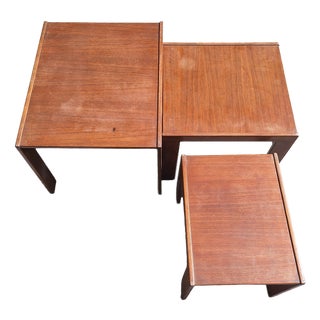 Model 777 Nesting Tables by Afra and Tobia Scarpa for Cassina, 1960s, Set of 3 For Sale