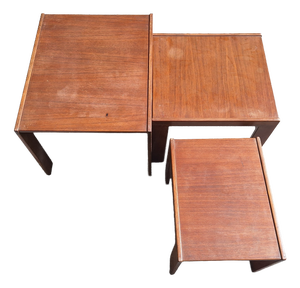 Model 777 Nesting Tables by Afra and Tobia Scarpa for Cassina, 1960s, Set of 3