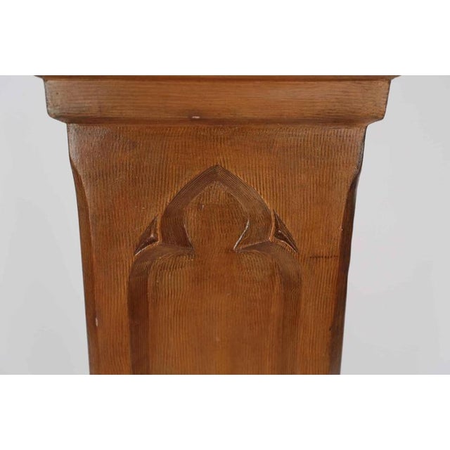Large Neo-Gothic Pedestal in Oak For Sale - Image 3 of 9