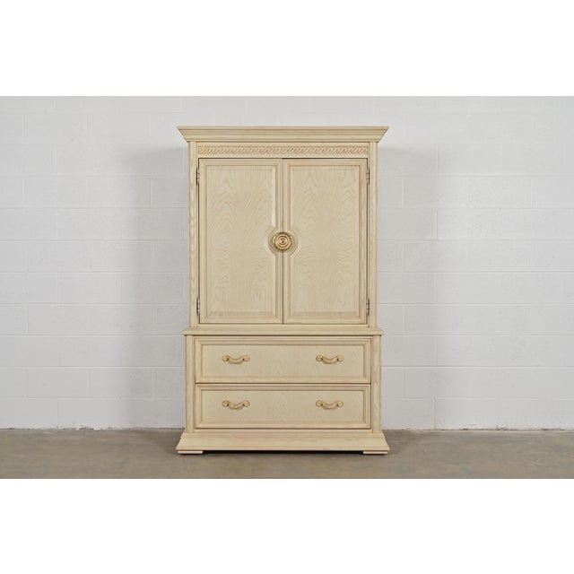 Thomasville Mediterranean Oak Armoire Dresser or Gentleman's Chest, Circa 1970s For Sale - Image 12 of 12