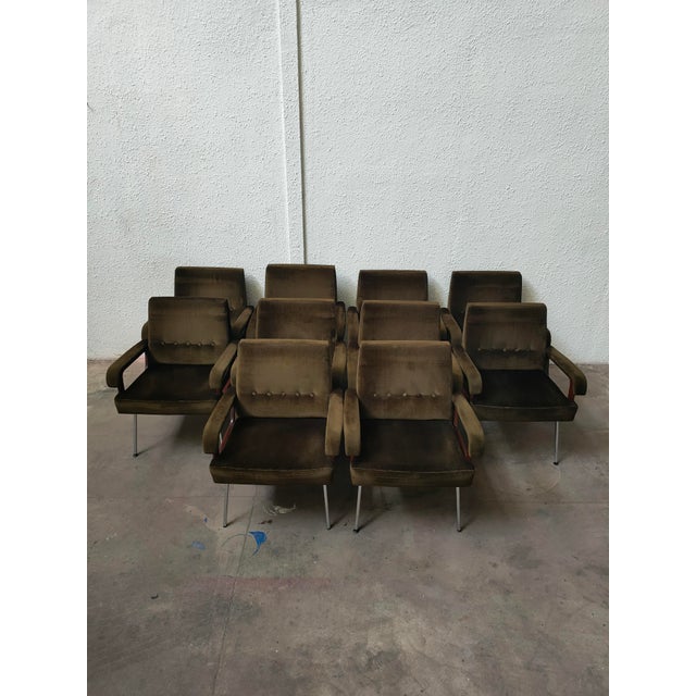 Mid-Century Velvet Armchair, 1980, in Flawless conditions. Designed 1980 to 1989