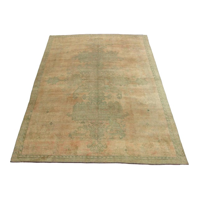 19th Century Tribal Turkish Rug 13'6" X 9'8" For Sale