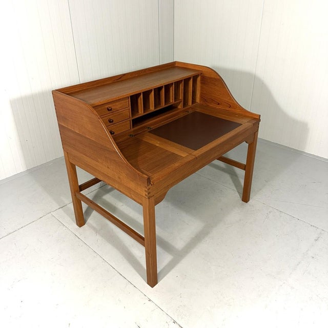 Teak Desk by Andreas Hansen for Hadsten Træindustri, Denmark, 1980s For Sale - Image 12 of 18