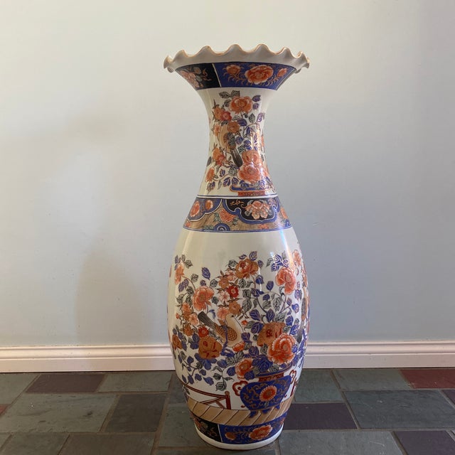 Asian Baluster Porcelain Floor Vase Chairish