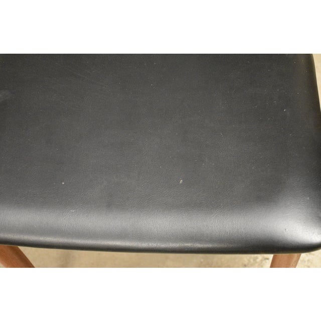 Wood Danish Modern Teak Black Dining Chairs by Henning Sorensen - Set of 6 For Sale - Image 7 of 10