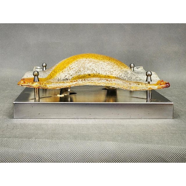 Murano Glass Flush Mount Wall Light from Mazzega, Italy, 1970s For Sale - Image 3 of 11