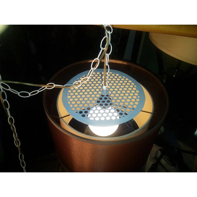 New Years Special Mid-Century Modern Drum Pendant Lamp For Sale - Image 9 of 11