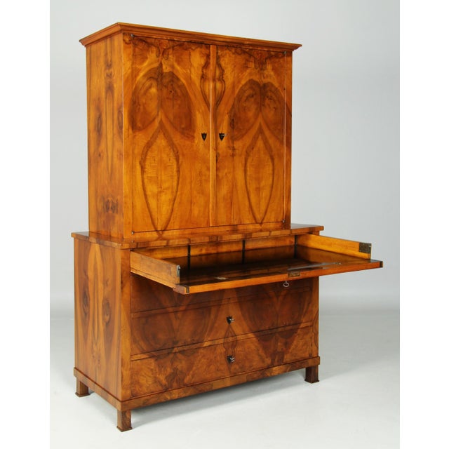 Wood Biedermeier Writing Cabinet, 1830s For Sale - Image 7 of 18