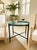 Vintage Chinoiserie-Style Teal and Black Metal Tray Table For Sale In West Palm - Image 6 of 11