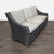 Modern Threshold Outdoor All Weather Wicker 3-Seater Sofa With Cushions For Sale - Image 3 of 9