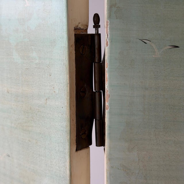 Wood Hand Painted Antique Folk Art Screen by Sandi Wickersham Resnick For Sale - Image 7 of 11