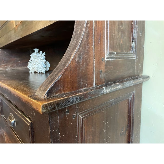 Brown French Farmhouse Kitchen Cupboard, 1890 For Sale - Image 8 of 18