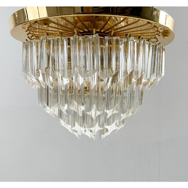 Murano Glass Poliedri Flush Mount by Paolo Venini for Novaresi, 1970s For Sale - Image 6 of 7