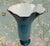 Art Glass Bluish Teal Handkerchief Vase For Sale - Image 10 of 12