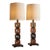 Mid-Century Modern Stacked Geometric Wooden Cube Table Lamps - Pair For Sale