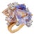 1960s Oscar Heyman Gia Ceylon No Heat Sapphire Diamond 18k Gold Cocktail Ring, Size 7.75 For Sale