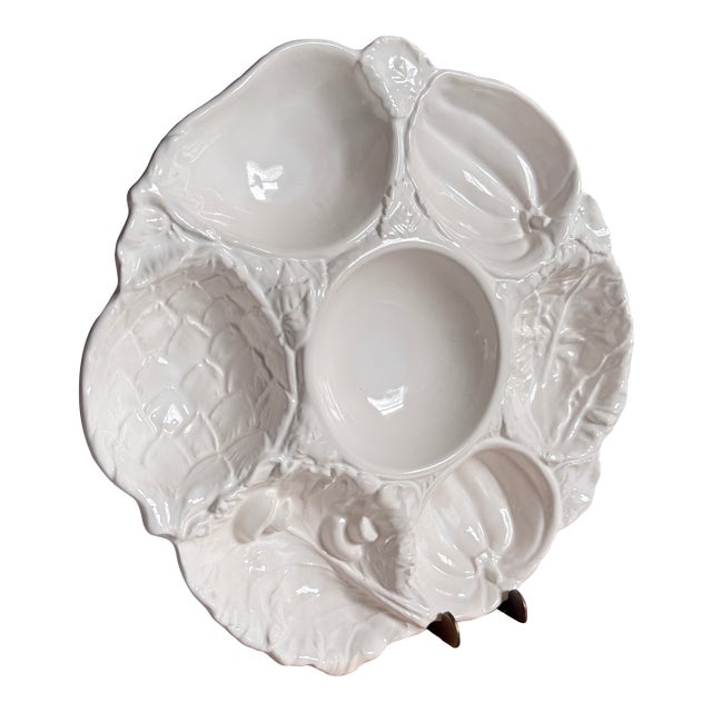 Portuguese Majolica Vegetable Platter by Neto & Gomes For Sale