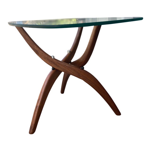 Mid 20th Century Forest Wilson Sculptural Side Table with Glass Top