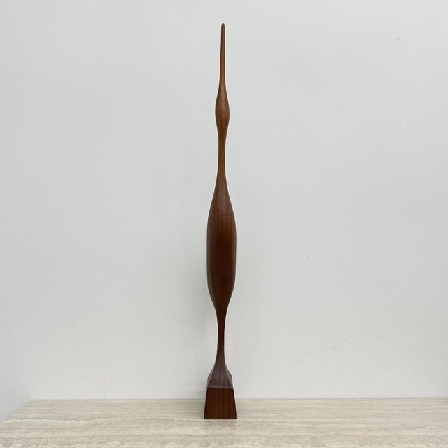Mid-Century Teak Crane Figurine, 1960s For Sale - Image 4 of 18