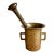 Antique 19th-Century Austrian Heavy-Cast Brass Mortar and Pestle For Sale