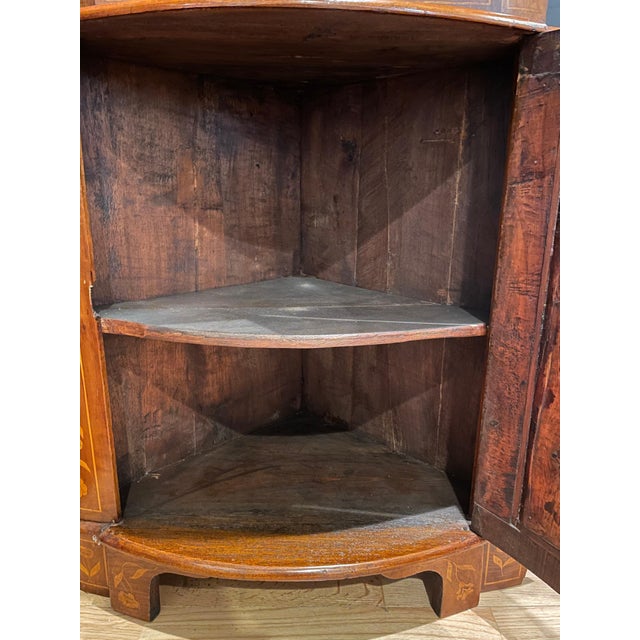 Early 19th Century Pair Of Early 19th Century Dutch Marquetry Corner Cabinets For Sale - Image 12 of 12