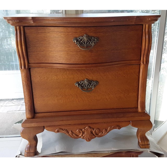 Lexington Victorian Oak Commode Bedside Chest Chairish