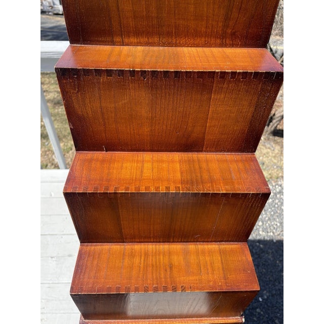 Wood Pair of Vintage 20th C. Dovetailed Tansu Step Wooden Shelves Asian Art For Sale - Image 7 of 18